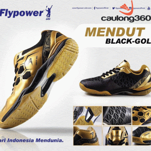 giày flypower mendut black gold